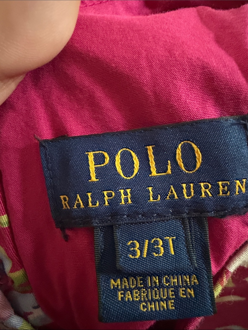 Ralph Lauren Bright Fuchsia Floral Cotton Dress - Picture 3 of 3